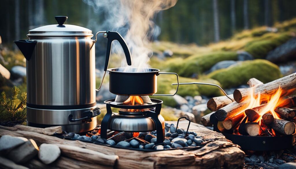 Campfire coffee equipment