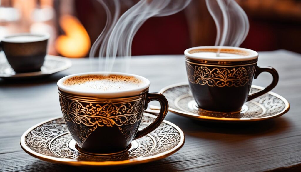 Traditional Turkish coffee cups