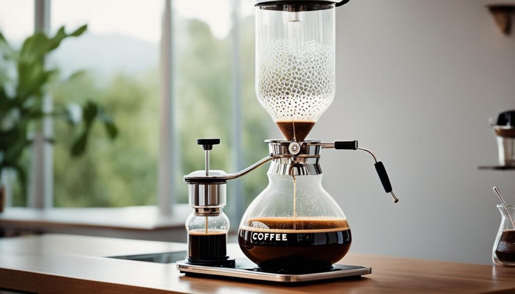 siphon coffee brewer